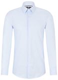 Hugo Boss BOSS Hank-s slim fit overhemd - structuur - blauw - Strijkvriendelijk - Boordmaat: 41