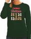 Bellatio Decorations foute kersttrui/sweater dames - All I want for Christmas - groen - piemel/penis XL