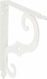 AMIG Plankdrager/steun/muurbeugel Barok - metaal - wit - H250 x B190 mm - Tot 100 kg