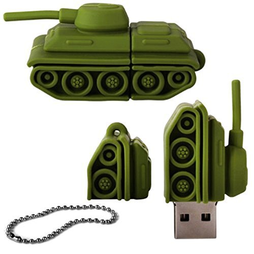 H-Customs Woo Inc. High Speed 8GB Novelty Army Tank Vehicle USB 2.0 Flash Drive Data Memory Stick- Groen