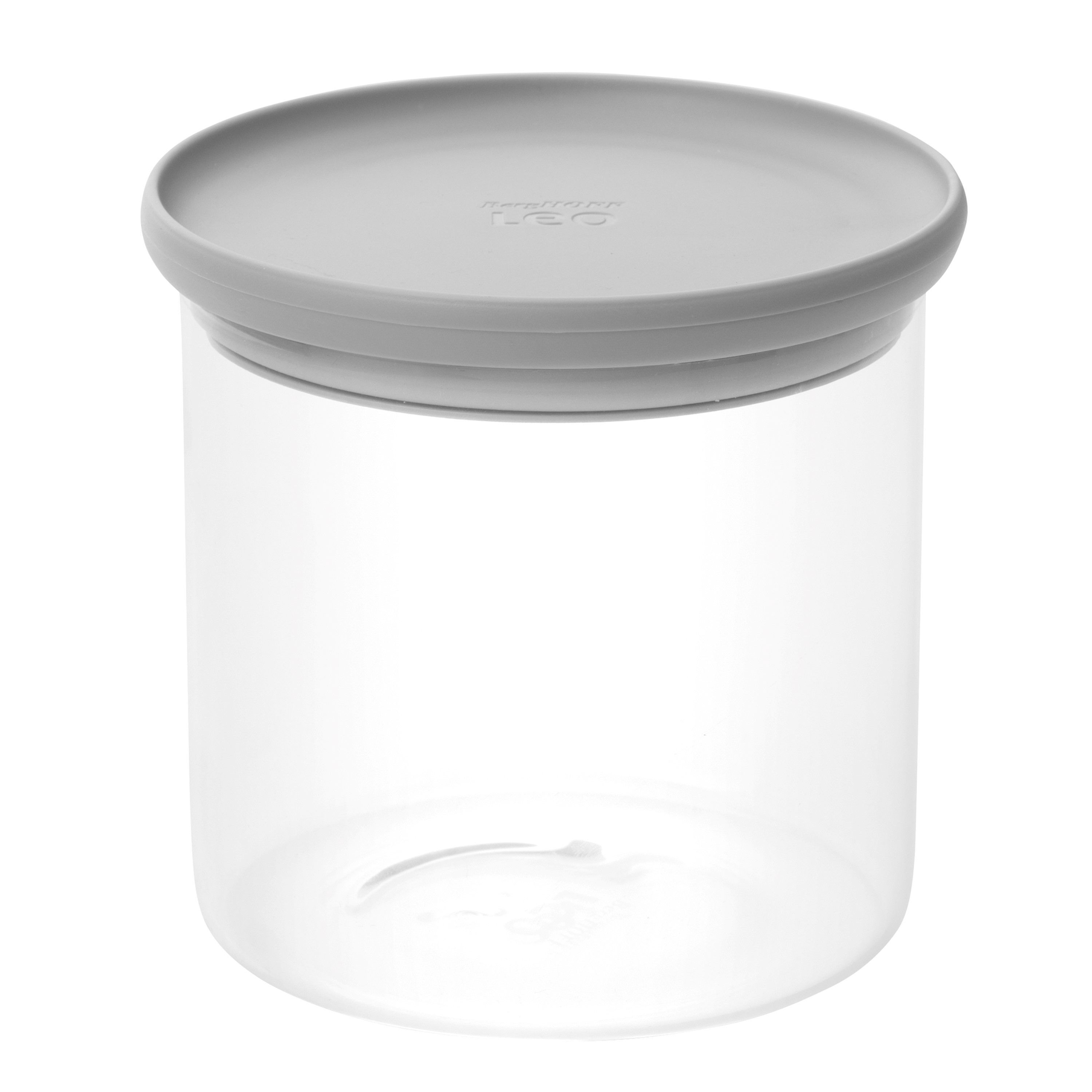 BergHOFF Leo Bewaarpot - 1 liter - Rond - Grijs/Transparant