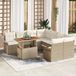 vidaXL Banc de jardin avec coussins beige et crème