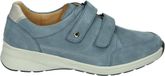 Ganter 208022 Lage Sneakers Blauw Nubuck Klittenband Breed K