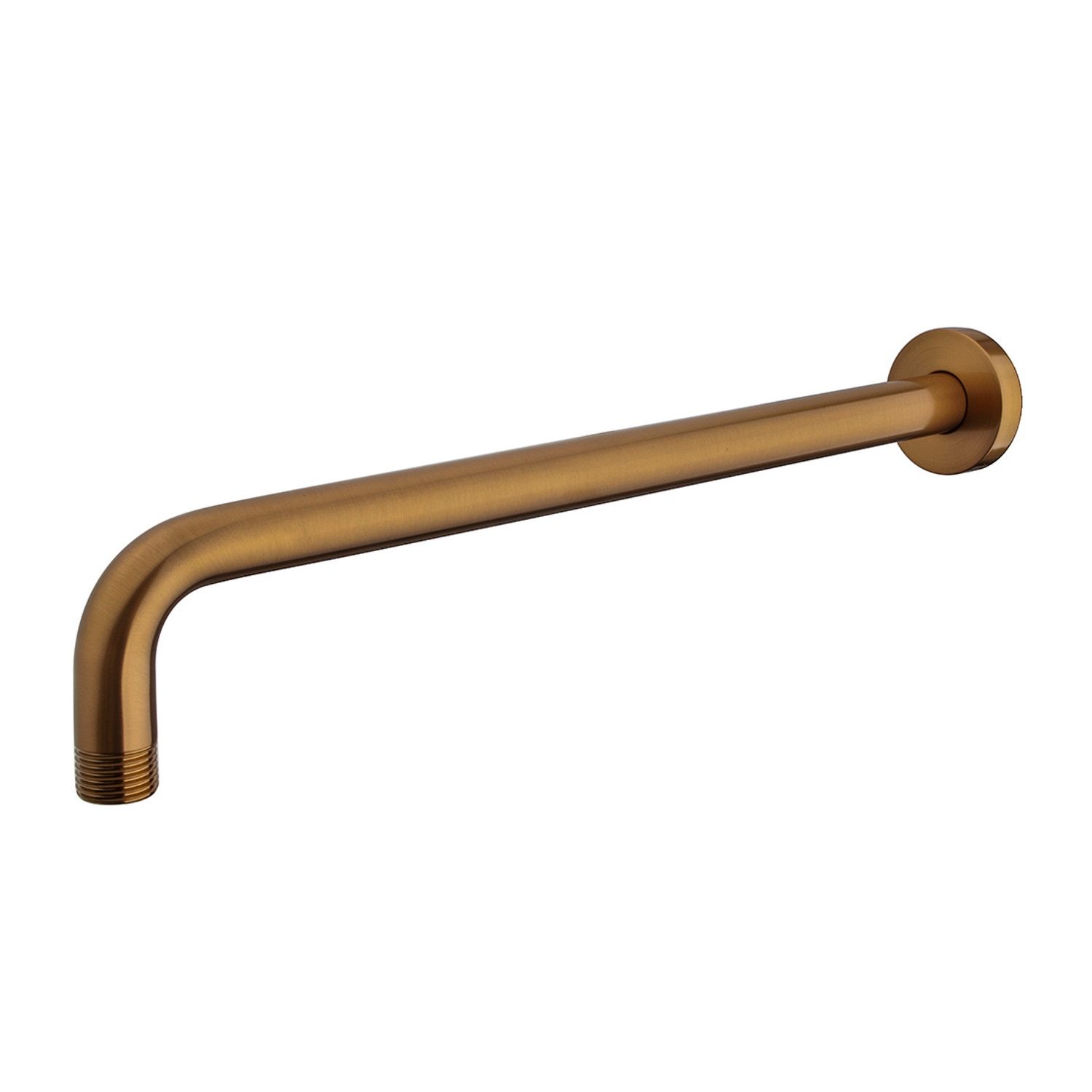 Douchearm rond gebogen Caral Wiesbaden met muurbevestiging 35 cm - Geborsteld brons koper