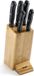 Ibili Messenset Classic 6-delig RVS met Bamboe Houder