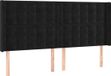 vidaXL Hoofdbord Zwart 163x16x118/128 cm Fluweel