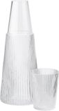 Stelton Pilastro Karaf met glas 1L Transparant
