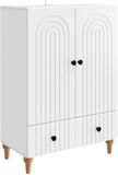 vidaXL Dressoir Wit 66 x 34,5 x 95 cm Bewerkt hout