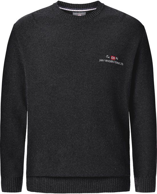 Jan Vanderstorm Heren Trui - 52/54 - Donkergrijs - Plus Size
