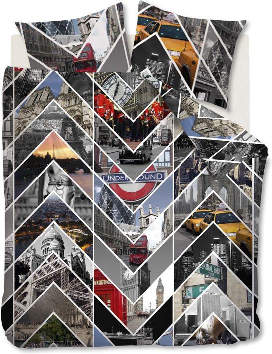 Beddinghouse Citytrip Dekbedovertrek 240 x 200/220 cm - Multi