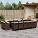 Maison Exclusive - Ensemble de jardin extérieur, 15 pièces, avec coussins, marron, en polyrotin tressé