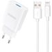 Dudao Chargeur secteur avec câble Lightning A4EU, 10W, 2,1A, 1 x USB-A, Blanc