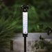 Garden Of Eden Solar Tuinthermometer met LED – Analoge Thermometer – Cool White LED – Ø 6,3 x 44,5 cm – Op Zonne-energie – Met Grondpen – Voor Tuin en Buiten