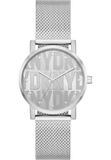 DKNY Vrouwen Analoge Quartz Horloge Met Roestvrij Stalen Band NY6693, Zilver