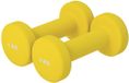 Gorilla Sports Set d'haltères en vinyle - 8 kg (2 x 4 kg) - Jaune