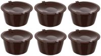 Ruhhy Capsules de café - Réutilisable - 6 Pièces - Brun - Silicone