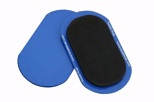 Tumbl Trak Glijglijders met comfortabele bovenkant, 1 paar (voor tapijtvloeren), blauw (klein paar), 22,9 cm