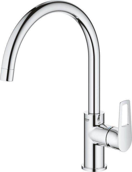 GROHE BauLoop Keukenkraan - Chroom - Hoge Uitloop - Draaibaar