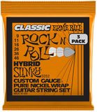 Ernie Ball 3252 Classic Pure Nickel Hybrid Slinky Snaren (9-46) 3-Pack