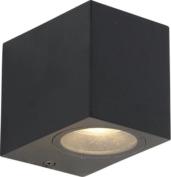 QAZQA Baleno I - Modern Outdoor Wall Lamp - Black - GU10