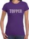 Bellatio Decorations Shoppartners Bv Glitter Topper t-shirt paars met steentjes/ rhinestones voor dames - Glitter kleding/ foute party outfit S