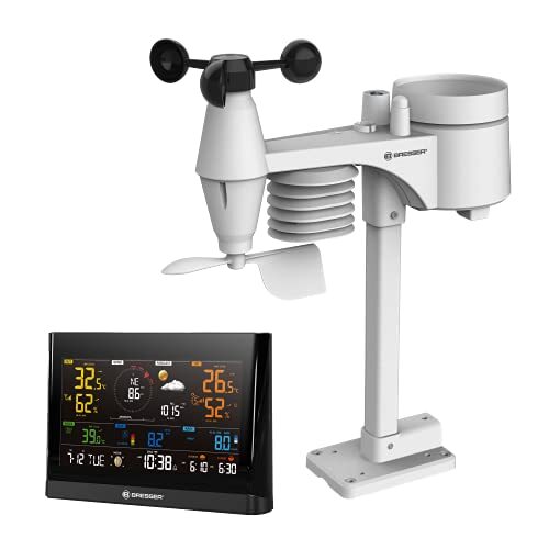 Bresser WLAN Comfort-weerstation met 7-in-1 professionele sensor en modern kleurendisplay