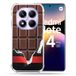 Cokitec Versterkte hoes voor Xiaomi Redmi Note 14 Pro 5G Chocolade Trompe Eye Textuur