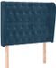 vidaXL Hoofdbord met randen 93x23x118/128 cm fluweel donkerblauw