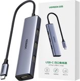 Ugreen - USB-C Hub - 4x USB 3.0 - Zilver