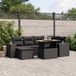Maison Exclusive - Ensemble de meubles de jardin 7 pièces avec canapé et coussins, noir, en polyrotin