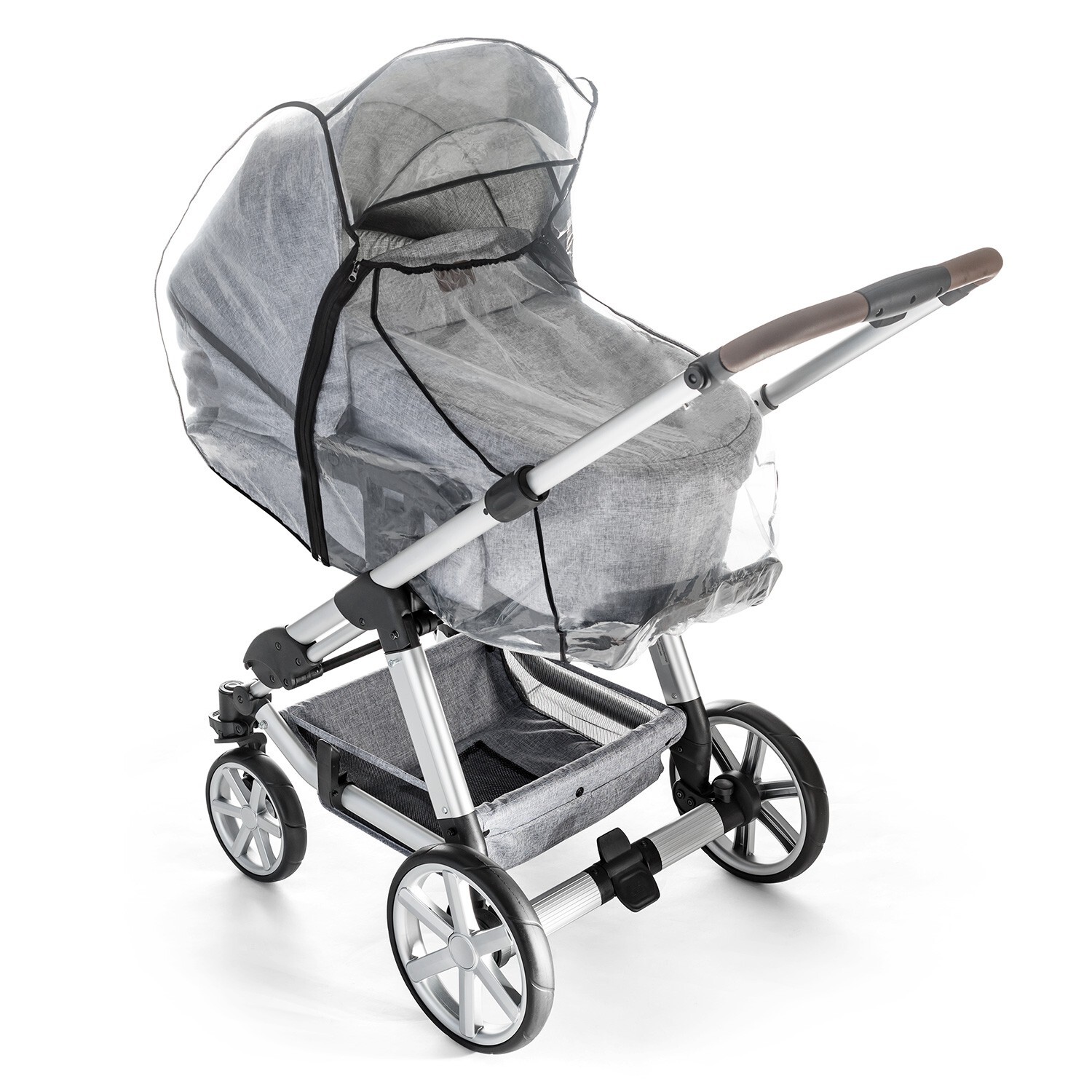 Reer RainCover Classic+ rain cover for combi-pushchairs transparant