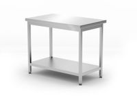 HENDI Centrale werktafel met schap – roestvast staal – verstelbare poten – 1000x600x850 mm