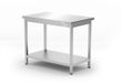 HENDI Centrale werktafel met schap – roestvast staal – verstelbare poten – 1000x600x850 mm