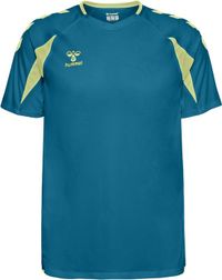 Hummel sportshirt Hmlcore 2.0 Jersey S/S 230826 Celestial/Pale Lime Yellow-3XL
