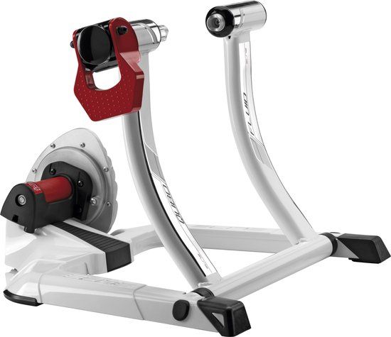 Elite Qubo Fluid Smart Fietstrainer - Zilver/Wit