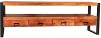 Lizzely Garden & Living Tv meubel bruin mangohout 180cm Linde