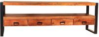 Lizzely Garden & Living Tv meubel bruin mangohout 180cm Linde