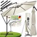 Tillvex Parasol Ø 350 cm Beige Rond Zweefparasol