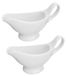 Inovra - Set de 2 verseurs - Verseurs en porcelaine - Récipients à huile - Assiettes de service - Cruche à lait - Poignée ergonomique - Verseur de service