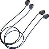kwmobile 2x oordopjes koord - Samsung Galaxy Buds FE - Donkerblauw / Zwart