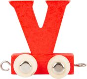 Small Foot Houten Lettertrein Rood - V