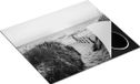 Chefcare Inductie Beschermer Voetpad in de Duinen met Zonsondergang - Zwart Wit - 57,6x51,6 cm