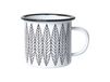 Pluto Design Salix Emaille Mok Wit-zwart