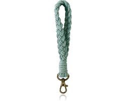 Deja Jewels Lookinggoodtoday Macramé Polsband met Gesp - Licht Groen