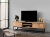 Arabic House BELINDA Meuble TV - Noir / Pin - 46 x 192 x 15 cm