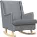 vidaXL Fauteuil à bascule Gris clair 62 x 80 x 85 cm Tissu