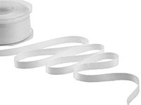 Dubbel satijn, 10 mm, 50 m, zilver