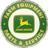 Nostalgic Art Merchandising Rond Metaal Bord 35cm John Deere - Parts & Service