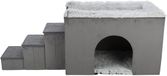 Trixie Hondenmand Huis Harvey Met Trap - Grijs/Wit - 154x60x60 cm