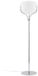 Lucande Lampada da terra Christo 3 luci Vetro, metallo Bianco, cromo H: 160 cm E27